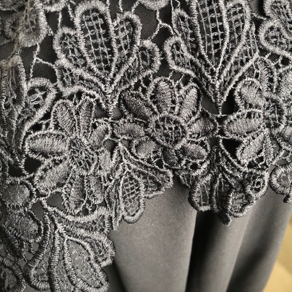 Eliza J Black Lace Off Shoulder Tunic Dress - Picture 5 of 5